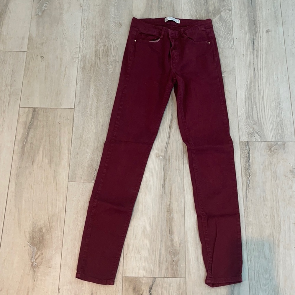 Zara Burgundy Jeans